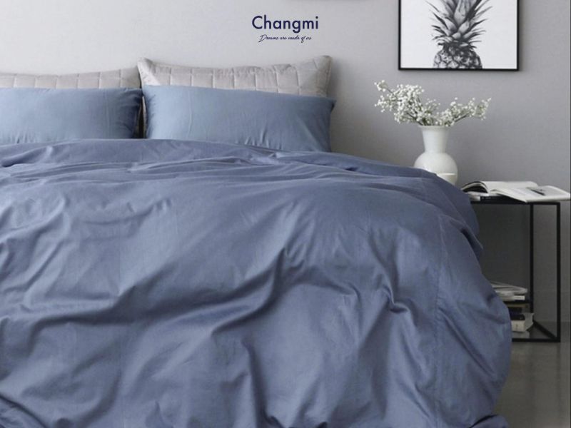 Vải Satin là vải gì? Ưu nhược điểm và ứng dụng nổi bật 8 Bộ chăn ga chất liệu cotton sateen lịch lãm Steelblue đến từ thương hiệu Changmi