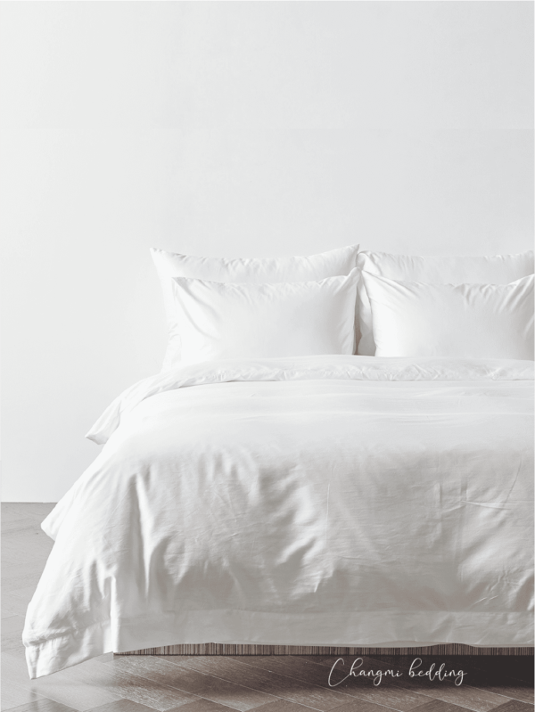Vỏ chăn Cotton Sateen Trắng Trơn 300 sợi 5 CMT300 01
