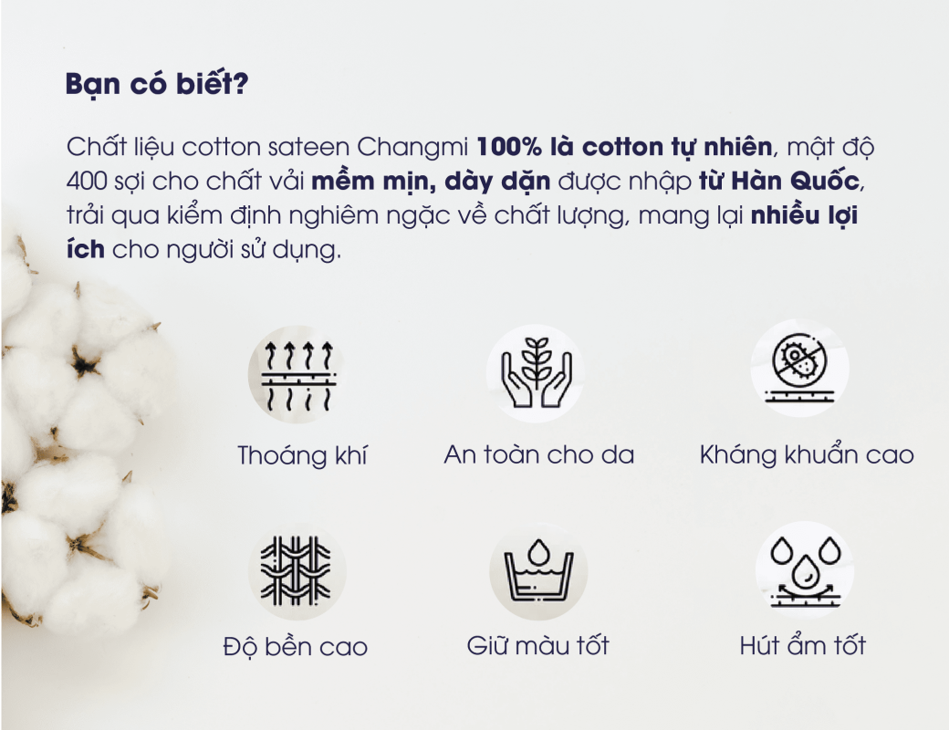 Lợi ích và ưu điểm của chất liệu Cotton Sateen