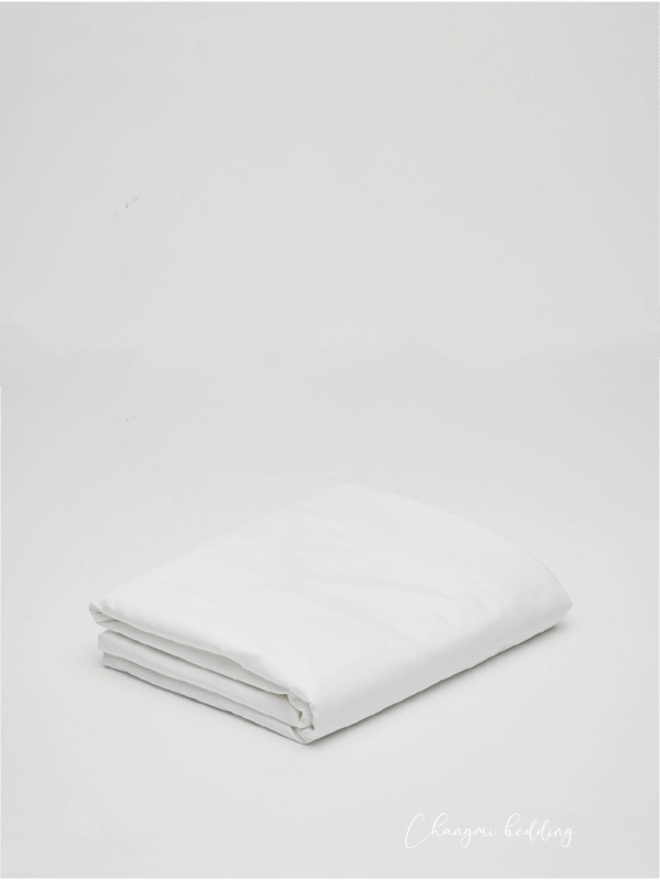 HOME 4 Plain White Sateen Cotton Sheet 300 Thread Count