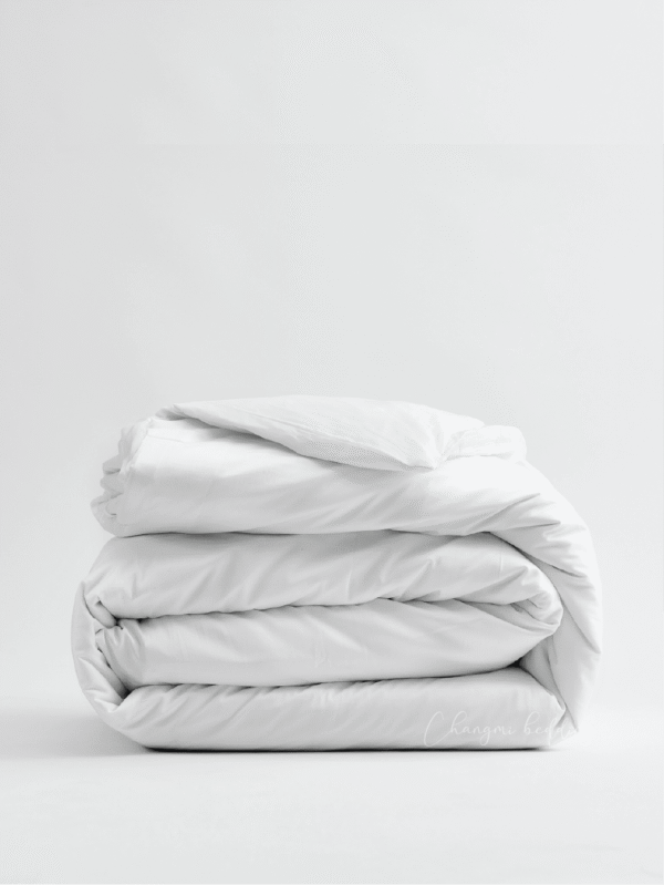 Plain White 400 Thread Count Cotton Sateen Duvet Cover