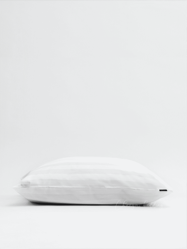 HOME 8 White Striped Cotton Pillowcase 3cm 400 Thread Count