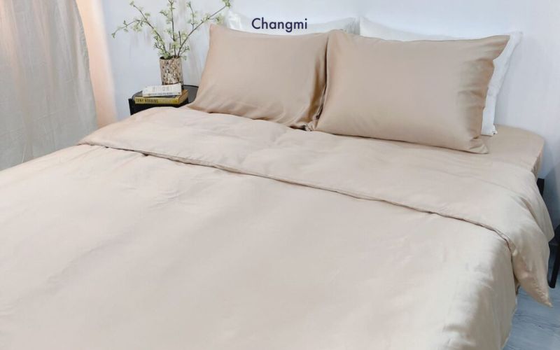 Top 5 mẫu chăn mỏng mùa hè thoáng mát theo chất liệu 2026 7 Vỏ chăn Lenzing Tencel Châu Âu cao cấp