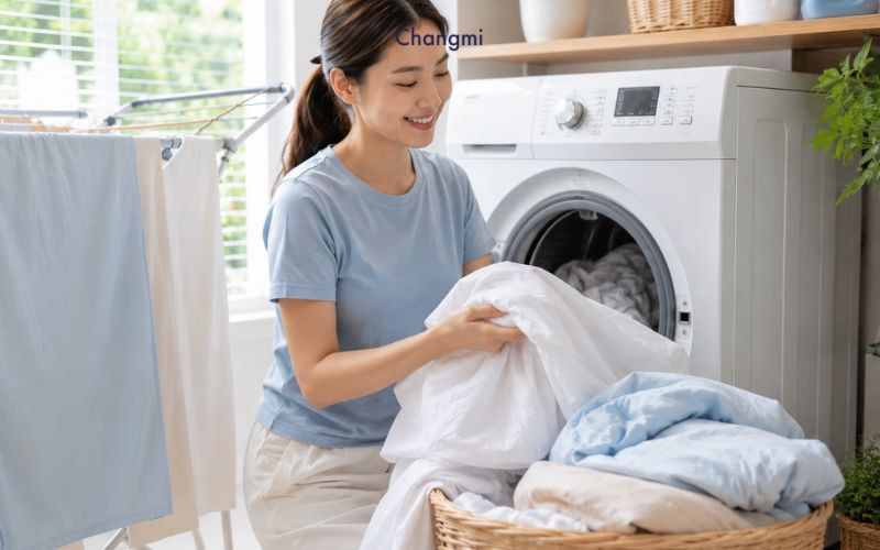 Cách chọn chất liệu chăn ga cho mùa hè mát mẻ, thoáng khí không bị nóng 2 Chất liệu chăn ga bền đẹp và dễ vệ sinh