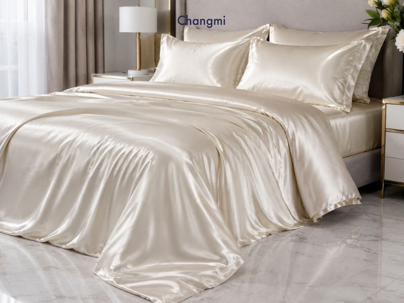Lụa Satin là gì? Cách lựa chọn loại vải lụa Satin chất lượng 8 chăn ga lụa satin