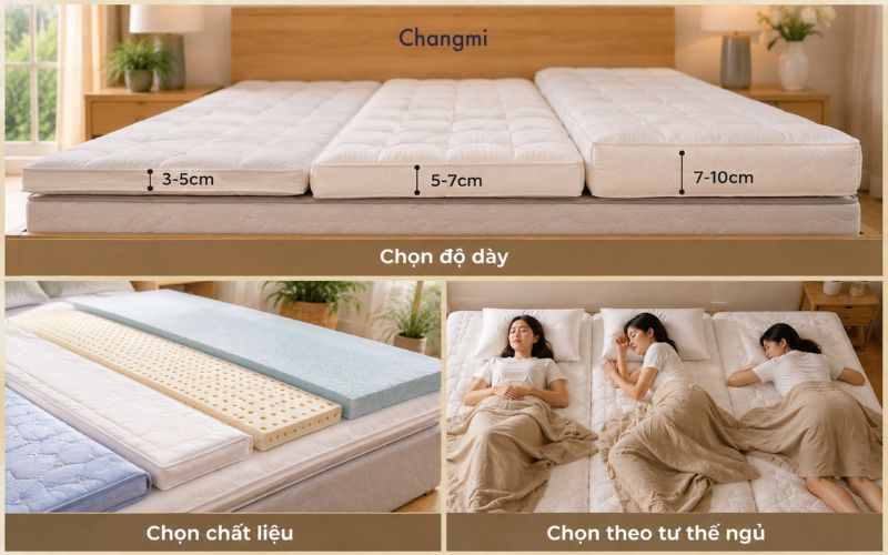 Topper là gì? Cách chọn Topper nệm êm ái dễ vệ sinh khi sử dụng 8 Chọn đúng Topper giúp cân bằng giữa độ êm ái và khả năng nâng đỡ